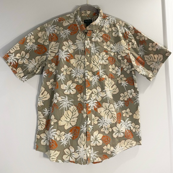 David Taylor Hawaiian Shirt XL Aloha Floral Palm Tree Button Up Vacation - Picture 2 of 6
